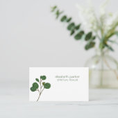 ミニマシンプルリストユーカリセラピー専門家 名刺 (スタンド正面)