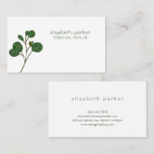 ミニマシンプルリストユーカリセラピー専門家 名刺 (正面/裏面)