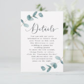 ミニマシンプルリストユーカリプタス結婚フレーム詳細 エンクロージャーカード (スタンド正面)