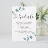 ミニマシンプルリストユーカリプトゥス結婚シック エンクロージャーカード (スタンド正面)