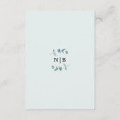 ミニマシンプルリストユーカリプトゥス結婚シック エンクロージャーカード (裏面)