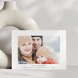 ミニマシンプルリストレトロタイプライターTwo Photo シーズンカード