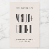 ミニマシンプルリスト中性大豆ワックスの溶解ラベル フードラベル (シングルラベル)