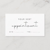 ミニマシンプルリスト事業 予約カード (正面)