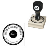 ミニマシンプルリスト円モノグラムタイポグラフィ ラバースタンプ (押印)