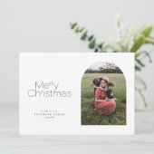 ミニマシンプルリスト写真クリスマスホリデーカード シーズンカード (スタンド正面)