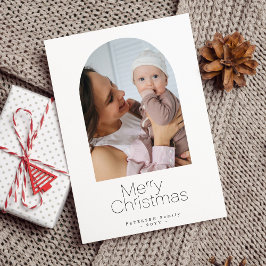 ミニマシンプルリスト写真クリスマス シーズンカード