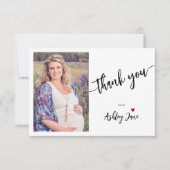 ミニマシンプルリスト写真ベビー感謝していシャワーユー カード (正面)