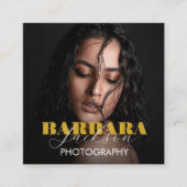 ミニマシンプルリスト写真家 スクエア名刺 (正面)