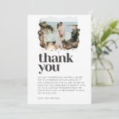 ミニマシンプルリスト写真結婚をお願い サンキューカード (スタンド正面)