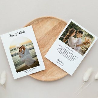 ミニマシンプルリスト写真 サンキューカード