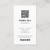 ミニマシンプルリスト写真 |フルフォト 名刺 (裏面)