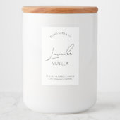 ミニマシンプルリスト包装縦型キャンドルラベル フードラベル (正面)