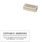 ミニマシンプルリスト名前をカスタムする差出人住所 ラバースタンプ (押印)