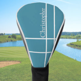 ミニマシンプルリスト名前をカスタムする海ブルー ゴルフヘッドカバー