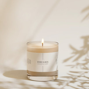 ミニマシンプルリスト大豆キャンドル白黒ラベル ラベル