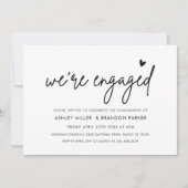 ミニマシンプルリスト婚約パーティ 招待状 (正面)