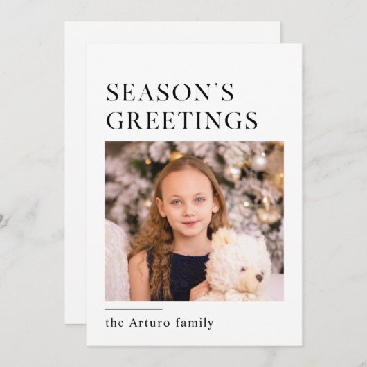 ミニマシンプルリスト季節のごあいさつカード シーズンカード (正面/裏面)