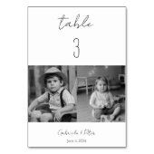 ミニマシンプルリスト幼少期の写結婚真 テーブルナンバー (正面)