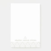 ミニマシンプルリスト幾何学パターン(の模様が)ある建築家 ポストイット (正面)