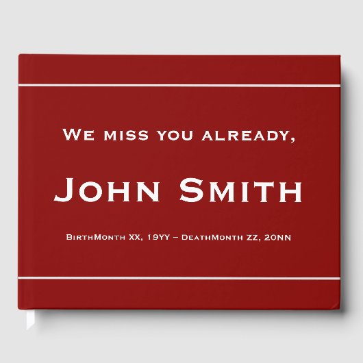 ミニマシンプルリスト悔やみや弔慰ゲストブック ゲストブック (正面)