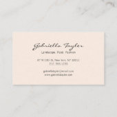 ミニマシンプルリスト抽象芸術サンセット写真家 名刺 (裏面)