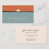 ミニマシンプルリスト抽象芸術サンセット写真家 名刺 (正面/裏面)