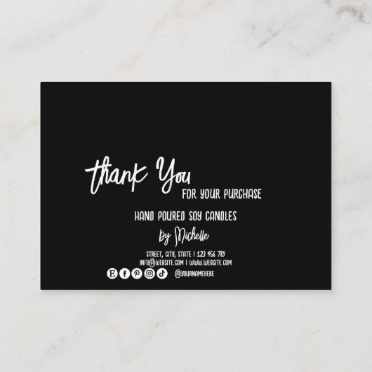 ミニマシンプルリスト気にCandleがロゴを追加 エンクロージャーカード (裏面)