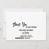 ミニマシンプルリスト気にCandleがロゴを追加 サンキューカード (裏面)