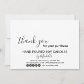 ミニマシンプルリスト気にCandleがロゴを追加 サンキューカード (裏面)