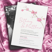 ミニマシンプルリスト水の色の春ピンク 招待状