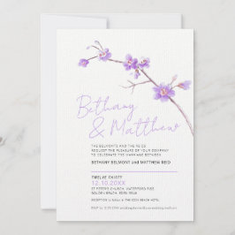 ミニマシンプルリスト水の色の春咲く紫 招待状