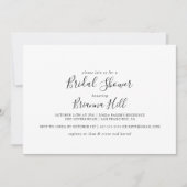 ミニマシンプルリスト水平ブライダルシャワー 招待状 (正面)