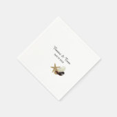 ミニマシンプルリスト沿岸ビーチ結婚式 スタンダードカクテルナプキン (角)