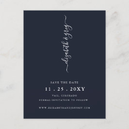 ミニマシンプルリスト海軍の日付を保存 案内ポストカード