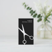 ミニマシンプルリスト白黒シザー美容師 名刺 (スタンド正面)