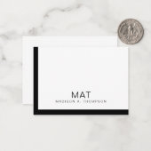 ミニマシンプルリスト白黒プロフェッショナル ノートカード (正面/裏面インサイチュ)