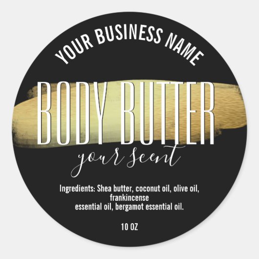 ミニマシンプルリスト白黒体バター ラウンドシール (正面)