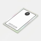 ミニマシンプルリスト白黒円モノグラム ポストイット (アングル)