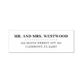 ミニマシンプルリスト白黒差出人住所 セルフインキングスタンプ (デザイン)