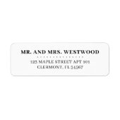 ミニマシンプルリスト白黒差出人住所 ラベル (正面)