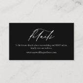 ミニマシンプルリスト白黒結婚の詳細 名刺 (正面)