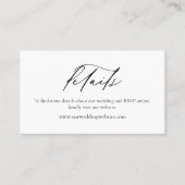 ミニマシンプルリスト白黒結婚の詳細 名刺 (正面)