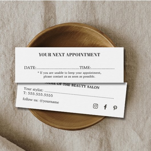 ミニマシンプルリスト白黒美しいサロン