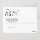 ミニマシンプルリスト白黒退職パーティー ポストカード (裏面)