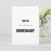 ミニマシンプルリスト私の花嫁メイドのカード 招待状 (スタンド正面)