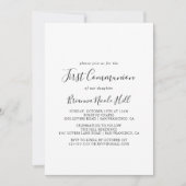 ミニマシンプルリスト第一聖餐式 招待状 (正面)