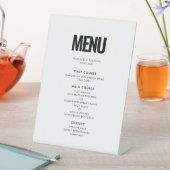 ミニマシンプルリスト結婚のメニュー 台座サイン (インサイチュ)