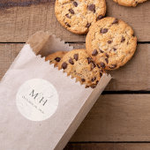 ミニマシンプルリスト結婚のモノグラム赤面フローラ ラウンドシール