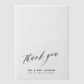 ミニマシンプルリスト結婚の感謝していスクリプトのオーバーレイ ベラム紙招待状 (正面)